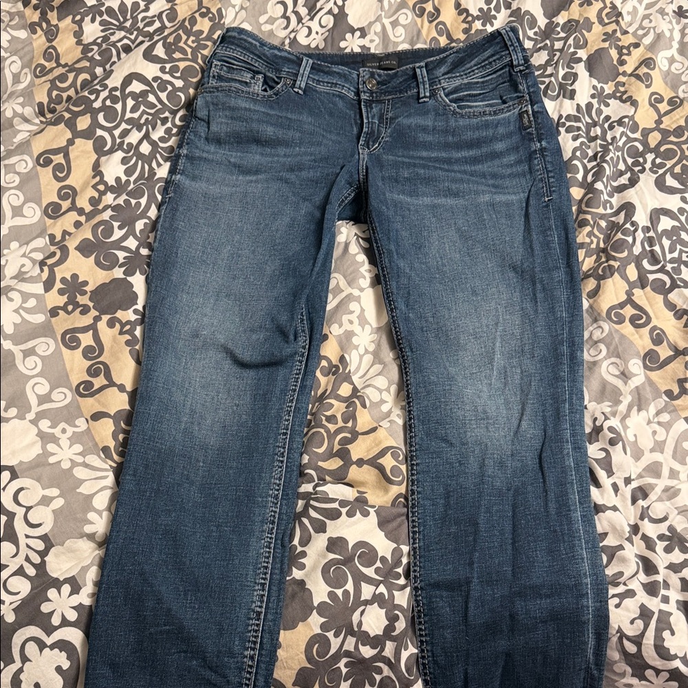 Silver Elyse straight Women's Blue Jeans - Mid Wash
